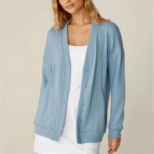 Beyond Yoga Longline Cardigan / Sky Blue with Pockets Retail  $138 / Size M